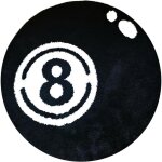 Tapis de billard 8 boules, microfibre douce tapis circulaire, tapis antid�rapant lavable pour salon, ...