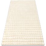 Rugsx - tapis bubble ivoire 12 imitation de fourrure de lapin 3d structurel beige 60x100 cm