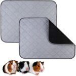 Tapis pour cage de cochon d'inde, 2 pcs tapis cage lapin lavable, tapis cochon d'inde, cage r�utilisable ...