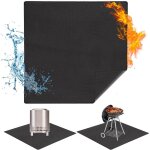 Tapis carr� pour foyer / barbecue - protection isolante 4 couches - convient pour terrasses, pelouses ...