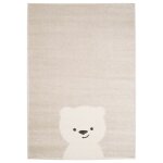 Dcoweb - tapis chambre d'enfant - petit ourson - beige - 120 x 170 cm