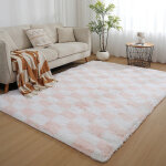 Tapis chambre shaggy 120 x 160 cm descente de lit tapis poils longs tapis doux pour salon chambre canap� ...