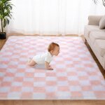 Tapis chambre shaggy 120 x 160 cm descente de lit tapis poils longs tapis doux pour salon chambre canap� ...