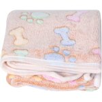 Tapis chaud  motif d'os de patte pour animal de compagnie, couverture pour chien et chat, coussin de ...