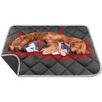 Tapis chauffant auto - chauffant pour chiens 90 x 60 cm, lavable, imperm�able et pliable, couverture ...