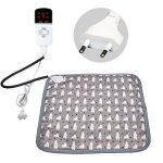 Tapis chauffant chien chat 45x45cm avec minuterie auto off, coussin chauffant electrique pour animaux ...