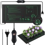Tapis chauffant, tapis chauffant pour semis avec thermostat et sonde ntc, tanche ipx4, 50 watts, idal ...