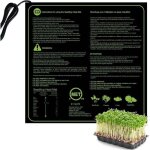 Tapis chauffant pour semis & bouturages, tapis chauffant intrieur accessoire serre jarden pot de germination, ...
