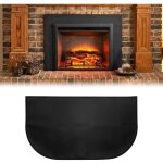 Tapis de chemine, 100 x 50cm pare - feu demi - ronds, tapis ignifuge devant de cheminee, tapis ignifuge ...