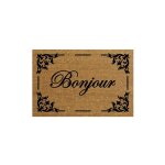 Tapis coco naturel bonjour 40x60cm - idmat Tapis coco naturel bonjour 40x60cm - idmat
