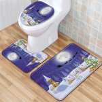 Tapis contour wc lot de 3 tapis de salle de bain antidrapants avec imprim pre nol - super absorption ...