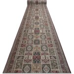 Tapis de couloir antidrapant lotus cassettes 39980 oriental beige / rouge lavable 60cm beige 60x500 ...