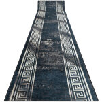 Tapis de couloir antid�rapant lotus grecco 23593 graphite / gris lavable 100cm grey 100x300 cm