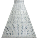 Tapis de couloir antid�rapant lotus oasis 43570 boho beige lavable 100cm beige 100x350 cm