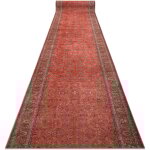 Tapis de couloir antidrapant lotus tradition 58160 classique, ornement rouge lavable 80cm red 80x110 ...