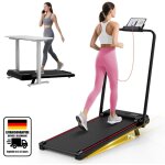 Tapis de course pliable pour la maison, 1 � 8 km / h, tapis de course portable avec t�l�commande et �cran ...