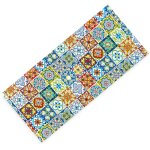 Tapis de cuisine antid�rapant - chemin de table lavable, motif de majolica de sicile, design m�diterran�en ...