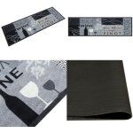 Tapis de cuisine lavable imprim� wine gris 45x150 cm - tapis de cuisine - tapis absorbant - tapis d�coratif ...