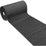 Tapis de cuisine au mètre h50 coureur antidérapant absorbant rayé couleur unie - noir Tapis de cuisine au mètre h50 coureur antidérapant absorbant rayé couleur unie - noir