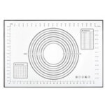 Tapis de cuisson silicone, 70x50cm tapis patisserie grande avec grattoir, tapis silicone patisserie reutilisab ...