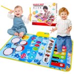 Tapis de danse musical pour enfants � partir de 1 an - c�t� piano et c�t� tambour - sensible au toucher ...