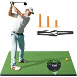 Vevor tapis deentrainement de golf, tapis en gazon synthetique de 5 x 5 pieds pour le golf, tapis deentraineme ...