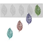 Tapis de dentelle en silicone de feuilles 1 pi�ces moule en silicone fondant en forme de feuille moule ...