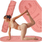 Tapis dexercice de saut de yoga insonorisant antiderapant 127x63x06 cm rose