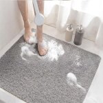 Tapis de douche antiderapant, 60x60cm tapis de baignoire antid�rapant avec drain, doux pvc luffa tapis ...