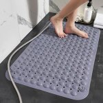 Tapis de douche antid�rapant 60x90cm, tapis antid�rapant douche avec ventouses et trous de drainage, ...