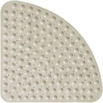 Tapis de douche antid�rapant en caoutchouc pour coin de douche ou baignoire, 54 x 54 cm - kaki