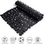 Tapis de douche antid�rapant noir rectangle tapis de baignoire antid�rapant anti moisissure tapis de ...