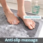 Tapis douche antiderapant avec ventouses et trous de drainage, tapis de douche avec coussin massant, ...