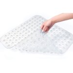 Tapis de douche carré blanc transparent 53 x 53 cm tapis de bain antidérapant lavable en machine pour ... Tapis de douche carré blanc transparent 53 x 53 cm tapis de bain antidérapant lavable en machine pour ...