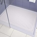Tapis de douche rectangulaire 80 x 50 cm, grand tapis de salle de bain antidérapant, douche, bain, toilettes, ... Tapis de douche rectangulaire 80 x 50 cm, grand tapis de salle de bain antidérapant, douche, bain, toilettes, ...