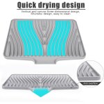 Tapis d'�gouttage en silicone, bo�te de rangement pour �vier de cuisine, r�sistant � la chaleur, antid�rapant, ...