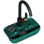 Tapis d'�gouttage en silicone avec poign�e pour robinet et porte - �ponge, support pour �vier, tapis ...