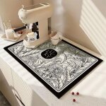 Tapis d'égouttement absorbant pour machine à café, plans de travail de cuisine, machines à café au bureau, ... Tapis d'égouttement absorbant pour machine à café, plans de travail de cuisine, machines à café au bureau, ...