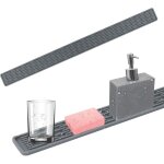 Tapis egouttoir, tapis de robinet en silicone, tapis evier cuisine pour eclaboussure, drainage, s�chage ...