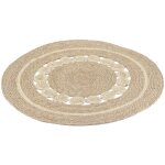 Tapis d'entr�e beige 80 cm ? tapis en jonc de mer naturel pour la d�coration de la maison, style moderne ...