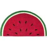 Tapis d'entre en forme de pastque. paillasson original en noix de coco avec support antidrapant en ...