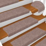 Tapis d'escalier autocollant 30 pcs cr�me 65x21x4 cm - vidaxl