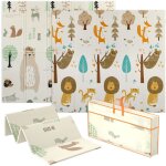 Tapis d'�veil b�b� - aiyaplay - pliable �pais r�versible en mousse - antid�rapant - motif animalier - ...