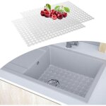 Tapis �vier cuisine, lot de 2 tapis d'�vier d�coupable, antid�rapant �vier protecteur pad, tapis de protection ...