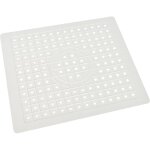 Tapis �vier silicone nid d?abeille blanc, d�coupable, couverts / verrerie.