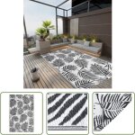 The living store - tapis d'extrieur arakil noir 140x200 cm pp - tapis d'extrieur - tapis de terrasse ...