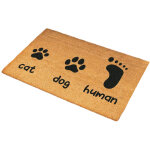 Tapis d'ext�rieur / int�rieur dr�le et robuste en coco - antid�rapant parfait pour l'entr�e - apporte ...