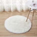 Tapis en fausse fourrure, imitation polaire moelleuse zone tapis antid�rapant tapis de yoga pour le salon ...