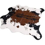 Tapis en fausse fourrure  imprim vache, 140 x 160 cm, joli tapis en fausse fourrure  imprim animal ...