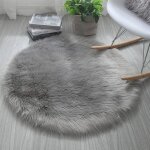 Tapis en fausse fourrure, tapis moelleux imitation polaire, tapis de yoga antid�rapant pour salon, chambre, ...